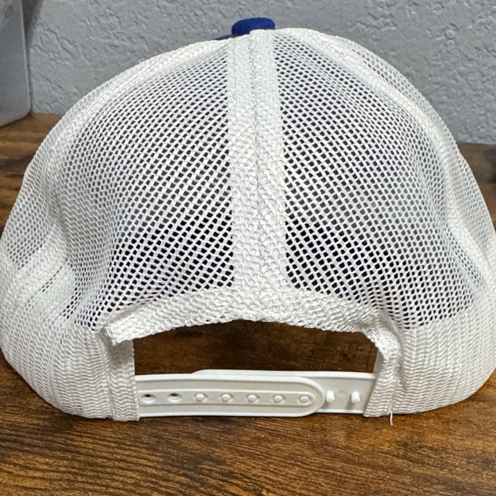 Port Authority Blue and White Mesh Cap - Picture 2 of 2
